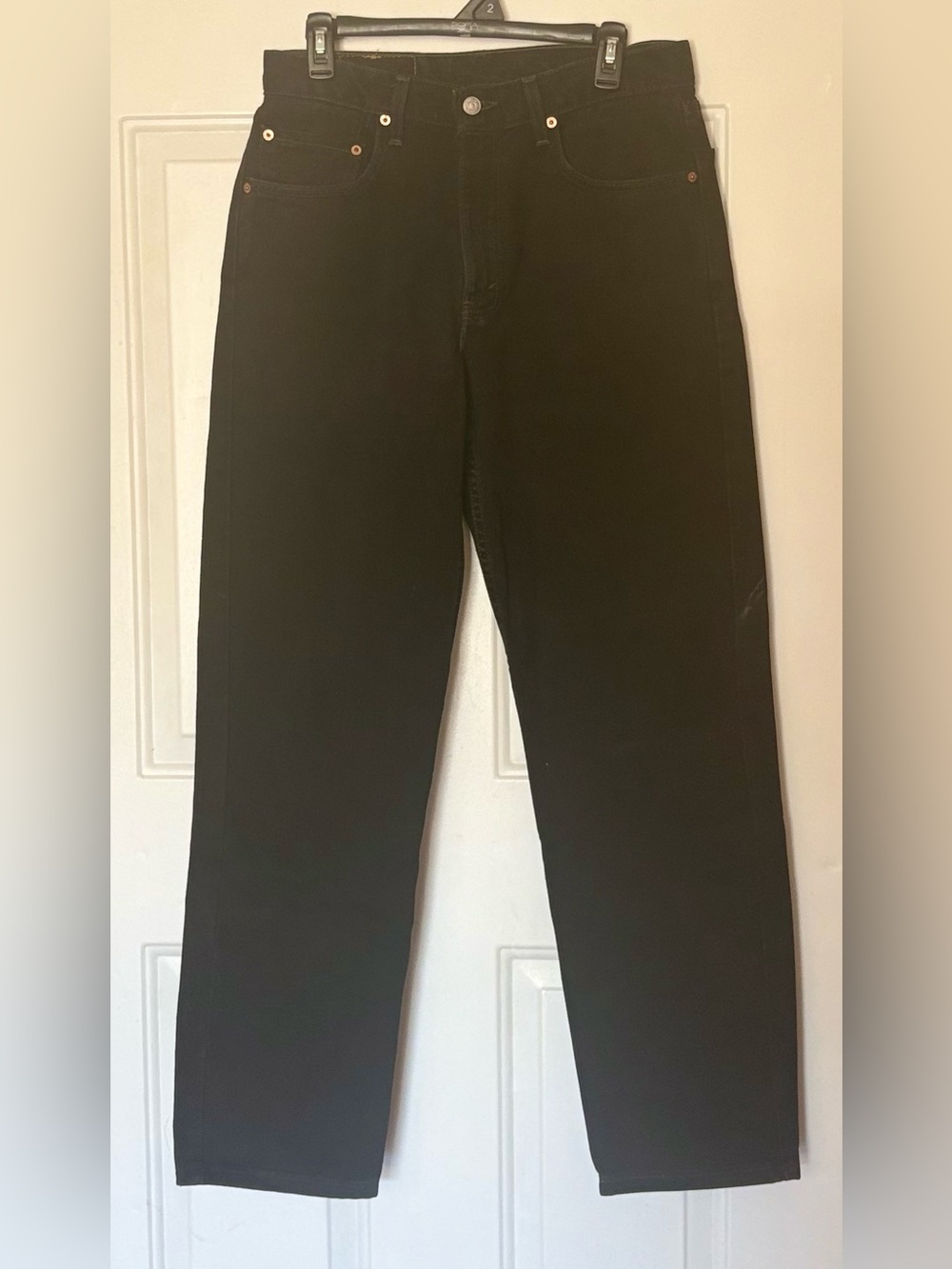 Levi’s 550 Relaxed Fit Men’s Black Jeans Zipper Front size 33” x 32”